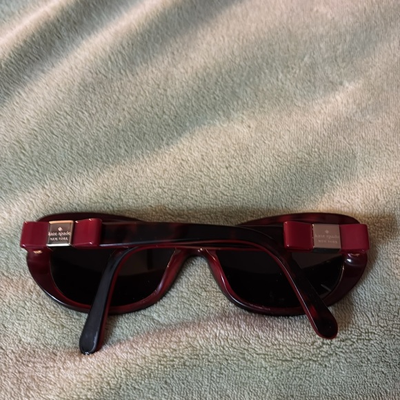 Exc. used condition! Kate Spade red bow frames. Currently have sunglass script - Picture 5 of 6